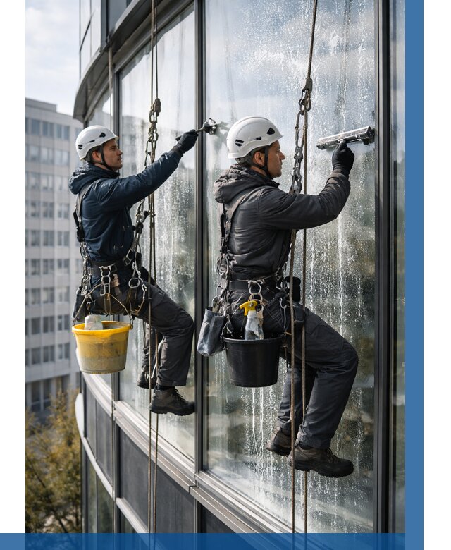 Мойка панорамных окон в Кизляре от 356 р. заказать у ВЫСОТНИК-Кзр
