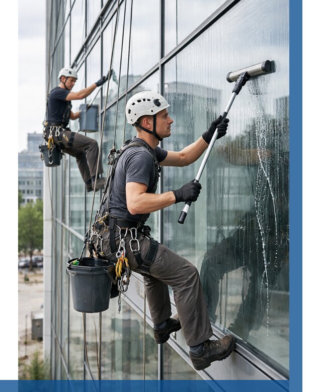 Мойка витражей альпинистами в Кизляре от 711 р. под ключ|ВЫСОТНИК-Кзр