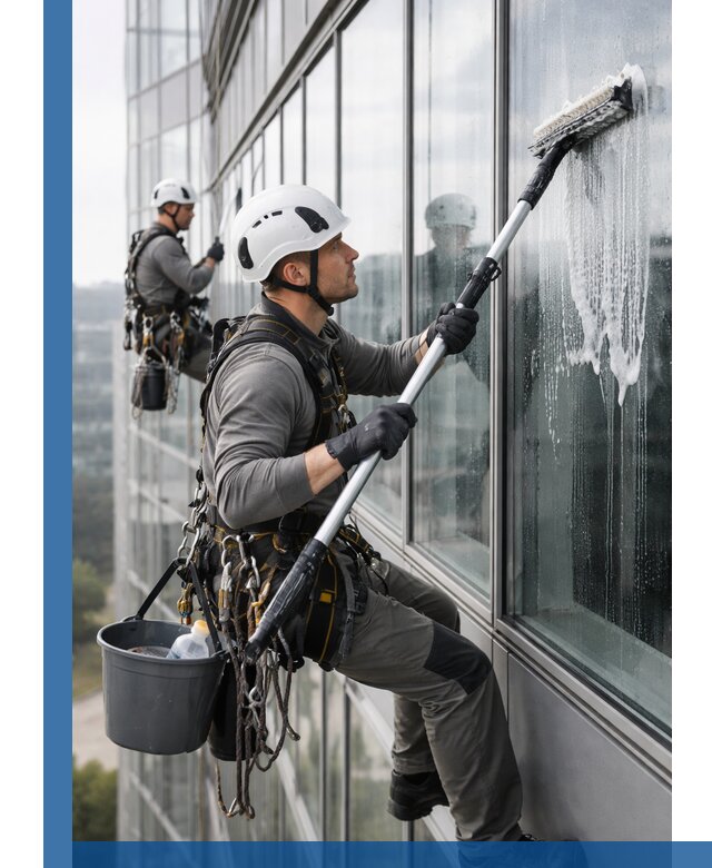 Высотная мойка сплошного остекления с выездом в Кизляре