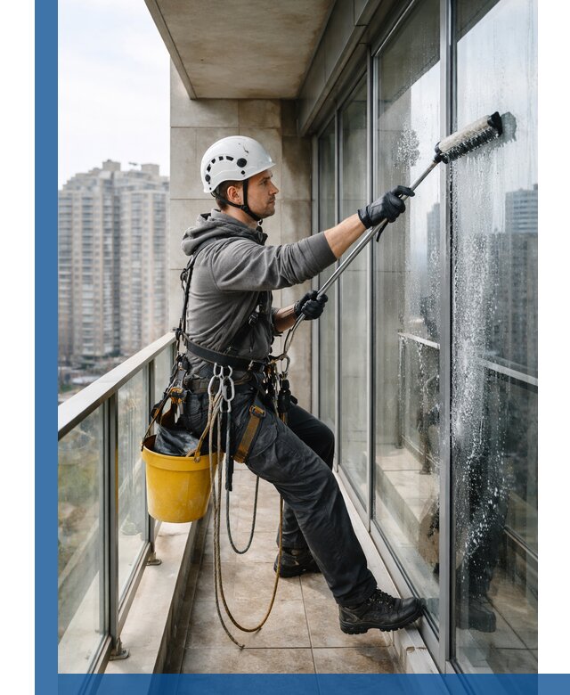 Профессиональная мойка балконного остекления в Кизляре