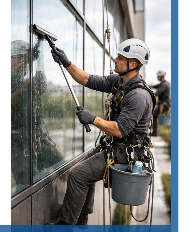 Мойка стеклянных фасадов в Кизляре от 203 р. | ВЫСОТНИК-Кзр