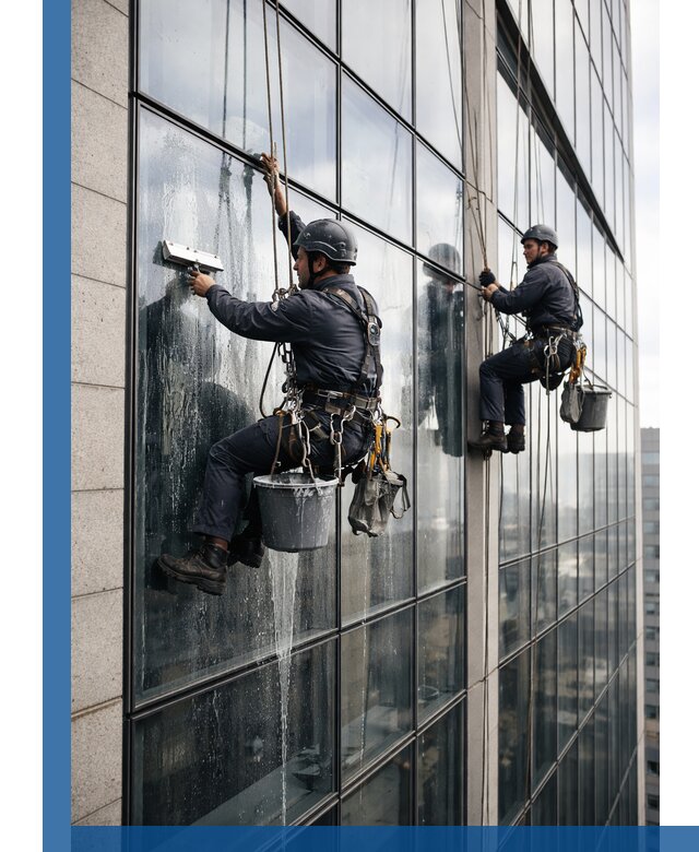 Профессиональная мойка стеклянных фасадов зданий в Кизляре