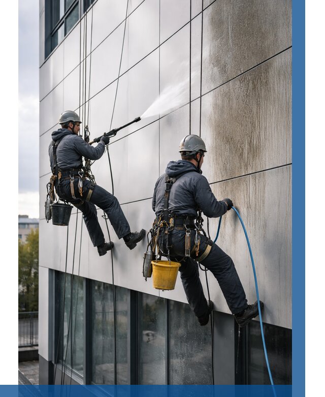 Мойка фасада из композита в Кизляре по цене от 305 р. | ВЫСОТНИК-Кзр