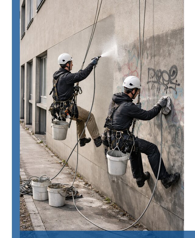 Антиграффити покрытие фасада с защитой от надписей в Кизляре