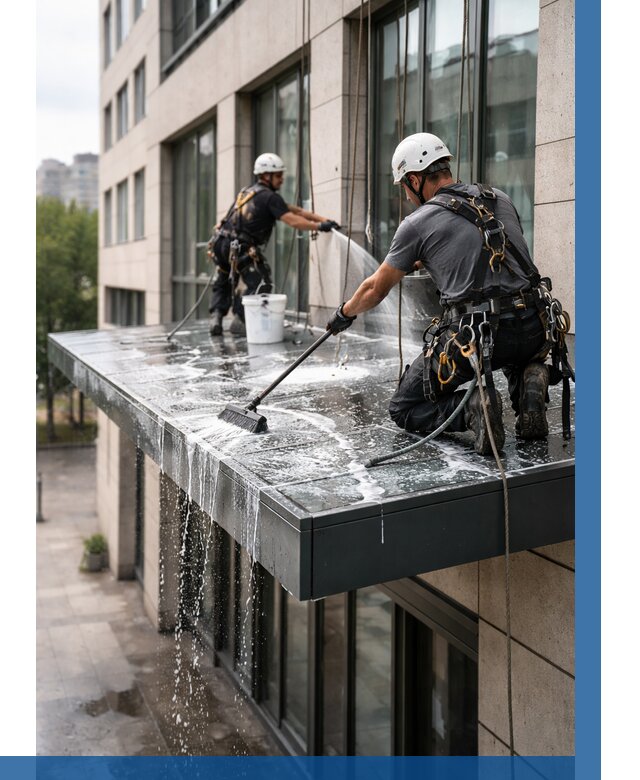 Мойка козырьков и навесов в Кизляре от 3556 р. | ВЫСОТНИК-Кзр