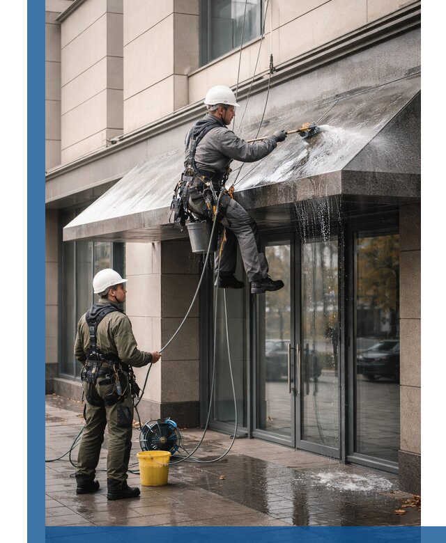 Профессиональная мойка козырьков и навесов в Кизляре