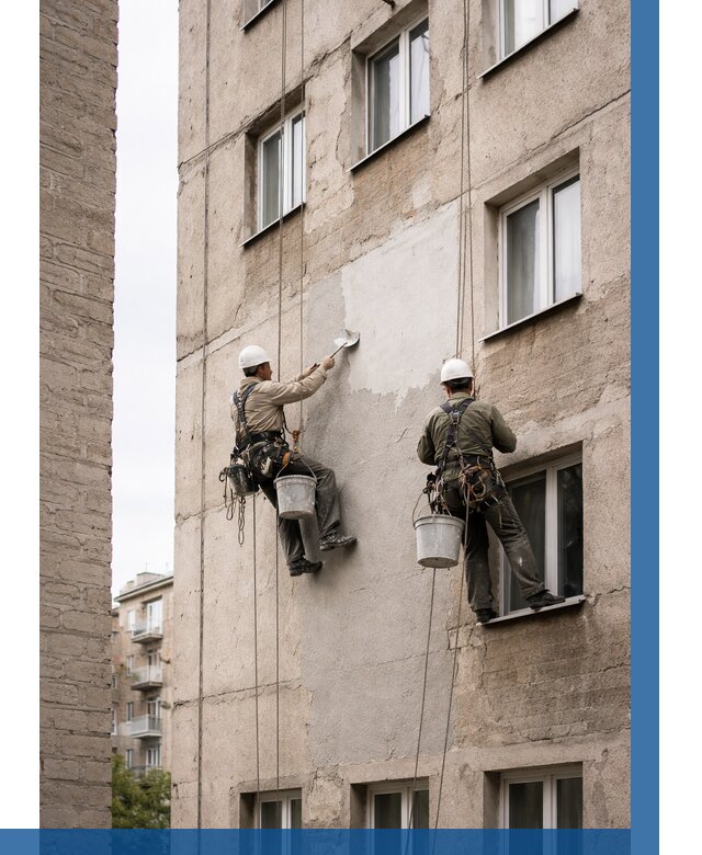 Косметический ремонт фасада в Кизляре от 1118 р. | ВЫСОТНИК-Кзр