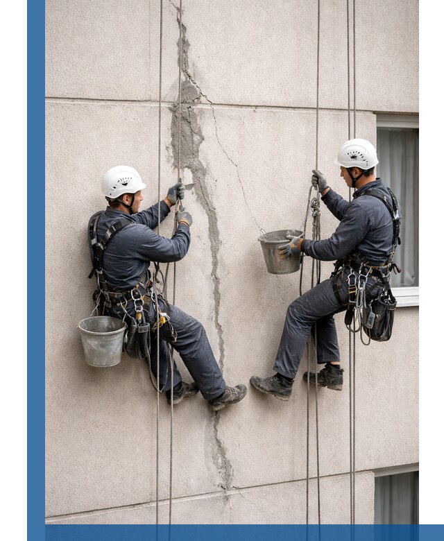 Заделка трещин на фасаде в Кизляре с гарантийным ремонтом