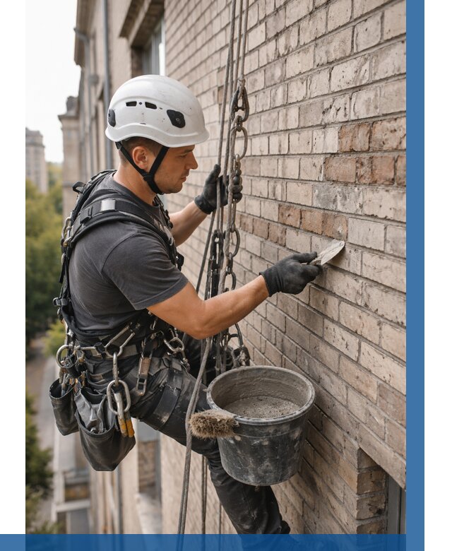 Ремонт кирпичной кладки фасада в Кизляре от 1829 р. | ВЫСОТНИК-Кзр