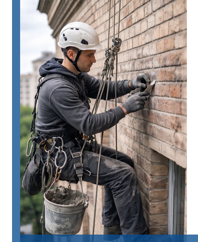 Качественный ремонт кирпичной кладки фасада в Кизляре с гарантией