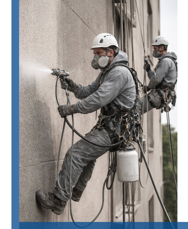 Безвоздушная покраска фасадов зданий в Кизляре профессионально