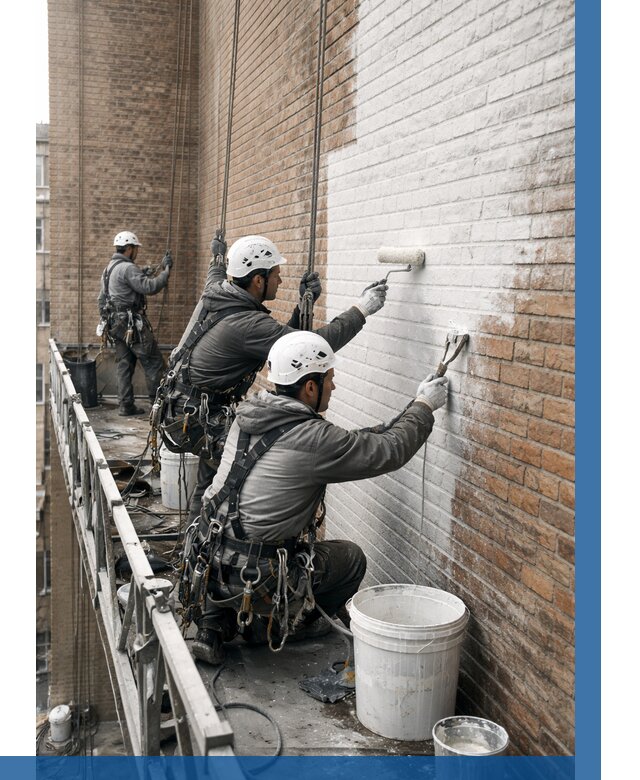 Покраска кирпичного фасада в Кизляре от 356 р. | ВЫСОТНИК-Кзр