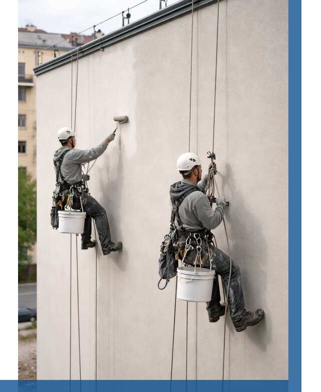 Покраска оштукатуренного фасада в Кизляре от 325 р. | ВЫСОТНИК-Кзр