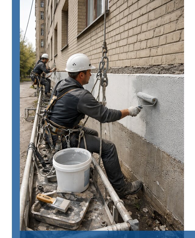 Окраска цоколя здания в Кизляре профессионально и надежно