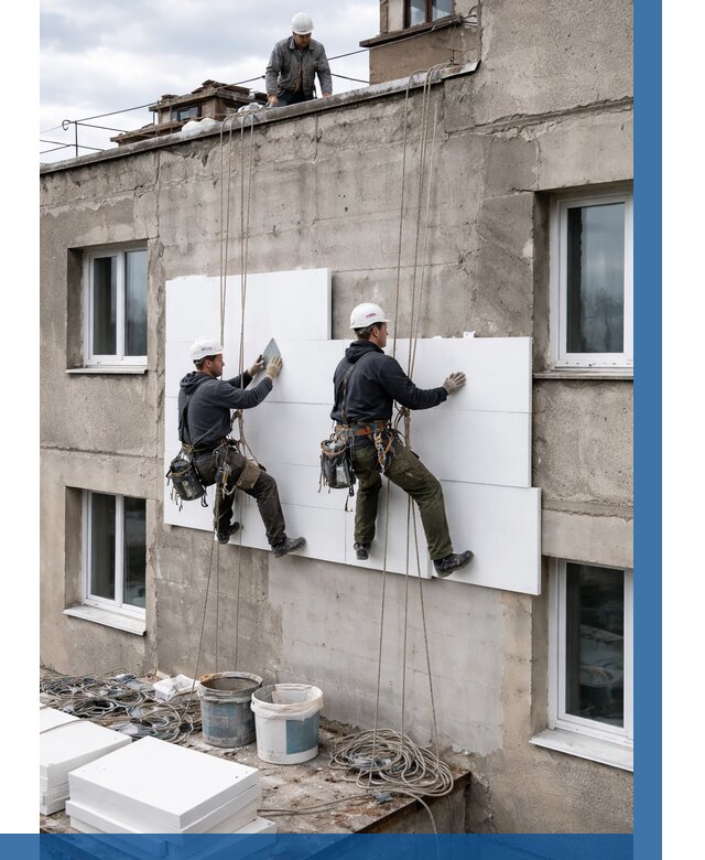 Утепление фасада пенополистиролом в Кизляре от 1829 р. | ВЫСОТНИК-Кзр