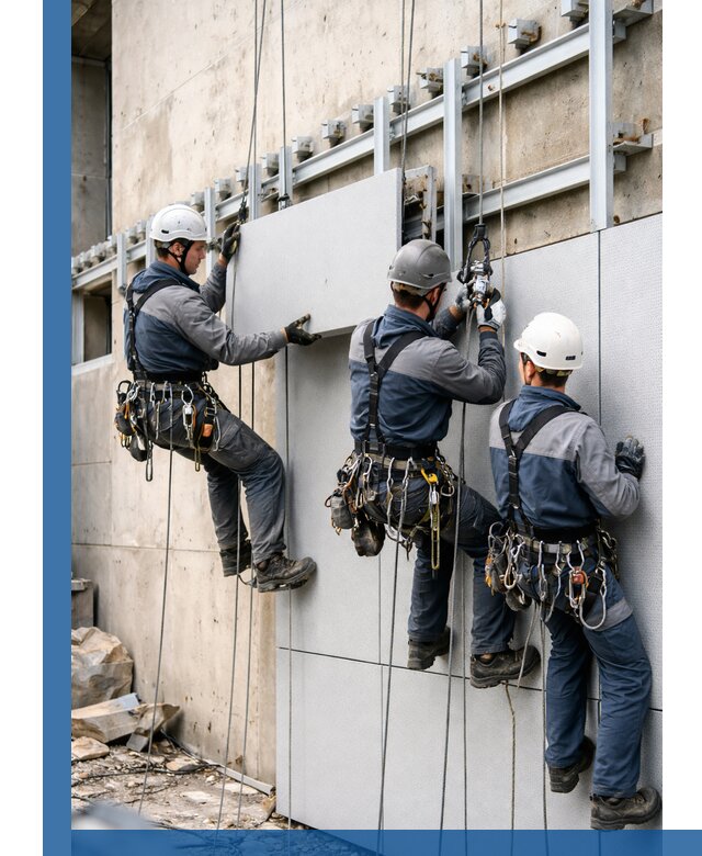 Монтаж вентилируемого фасада в Кизляре под ключ с гарантией качества