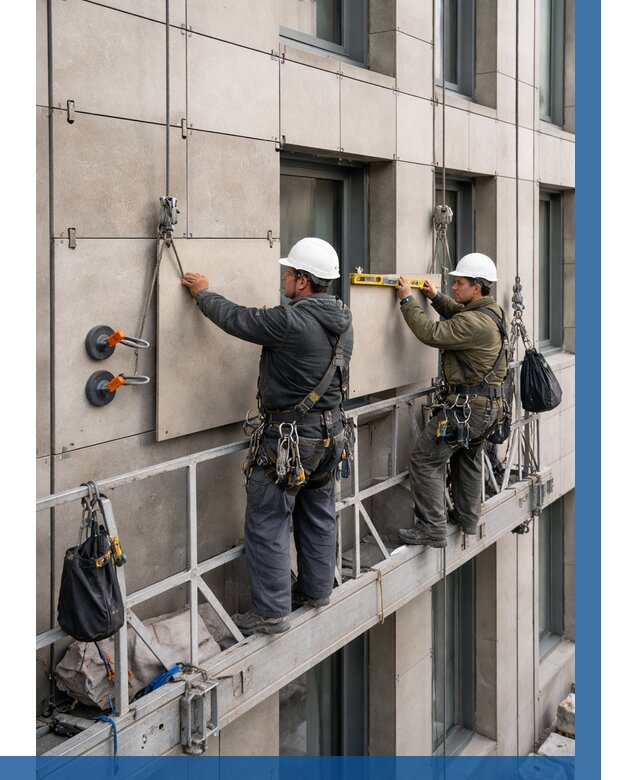 Монтаж керамогранита на фасад в Кизляре от 2540 р. | ВЫСОТНИК-Кзр