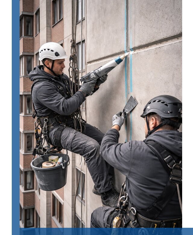 Вторичная герметизация швов фасада и кровли в Кизляре