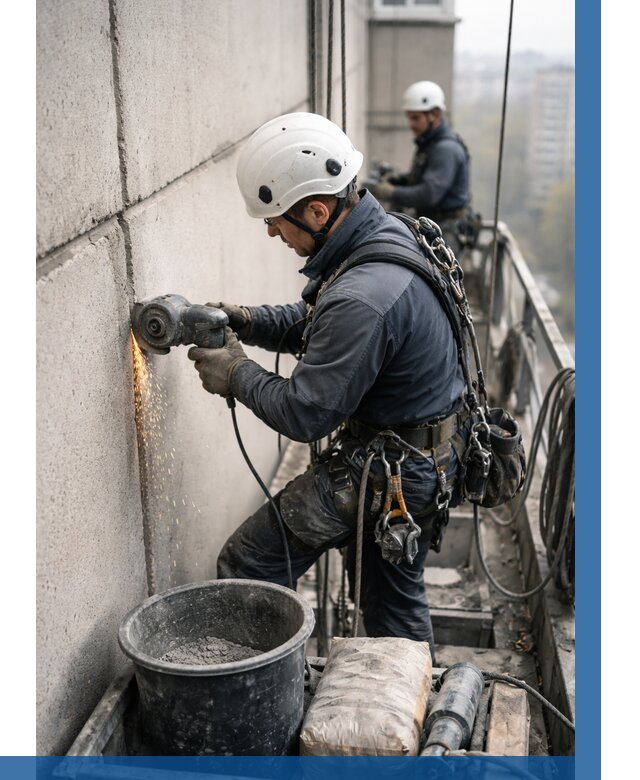 Штробление межпанельных швов в Кизляре от 1219 р. | ВЫСОТНИК-Кзр