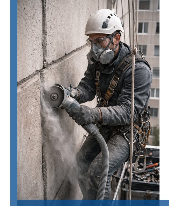 Штробление межпанельных швов в Кизляре качественно и быстро