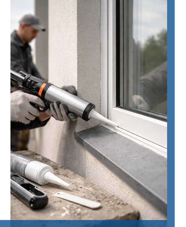 Герметизация монтажных швов окон в Кизляре от 660 р. | ВЫСОТНИК-Кзр