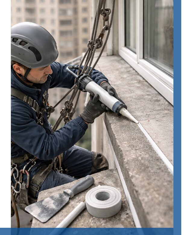 Герметизация балконного козырька в Кизляре от 4572 р. | ВЫСОТНИК-Кзр