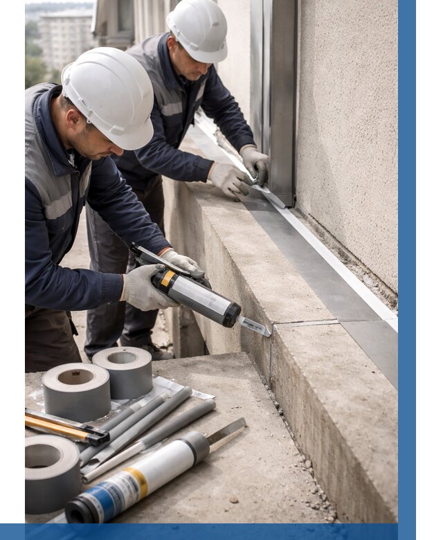 Герметизация примыкания балкона в Кизляре от 4572 р. | ВЫСОТНИК-Кзр