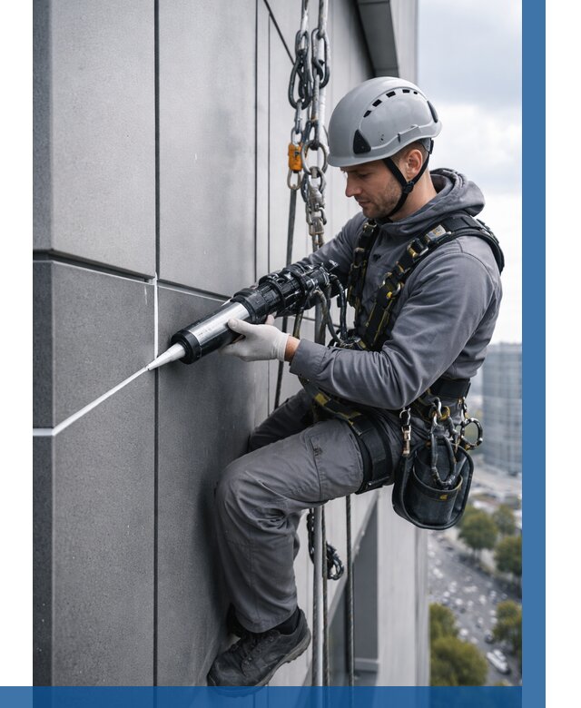 Герметизация стыков фасадных панелей в Кизляре от 6605 р.| ВЫСОТНИК-Кзр