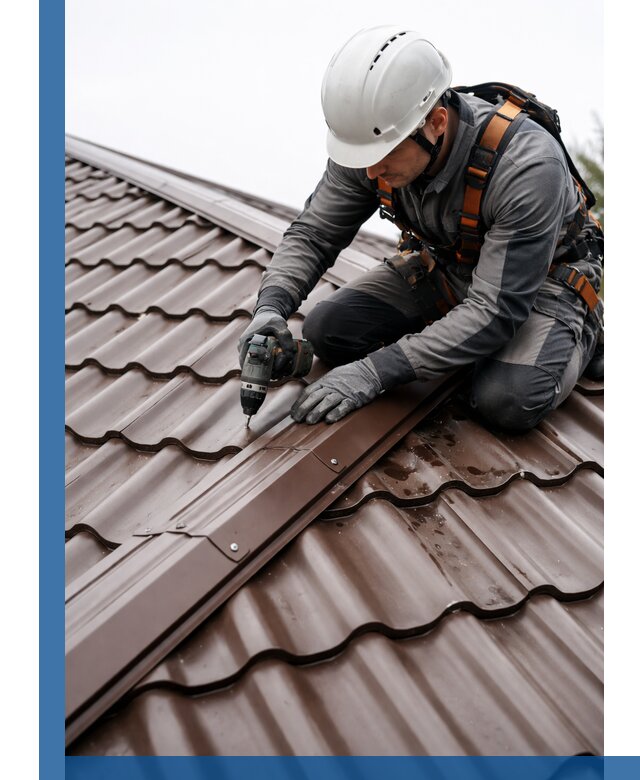 Ремонт металлочерепицы на крыше в Кизляре профессионально