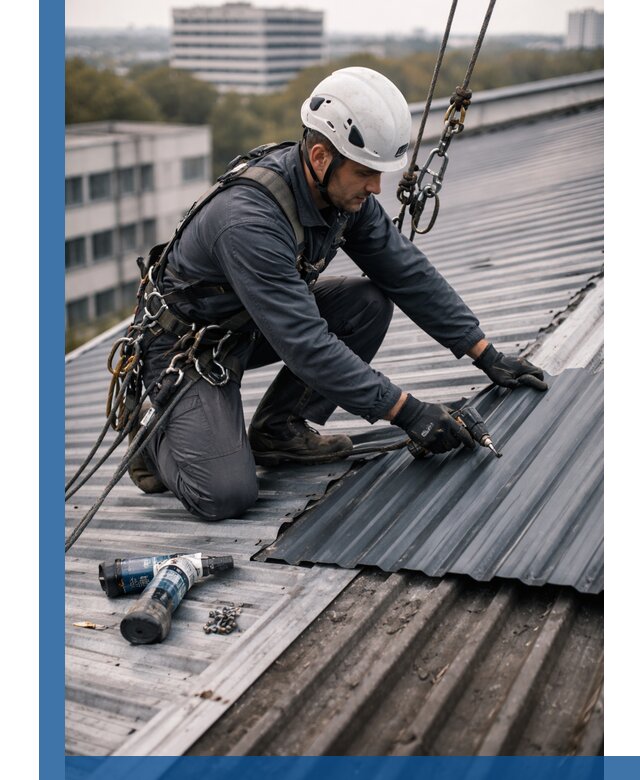 Ремонт профнастила на кровле в Кизляре, работы под ключ