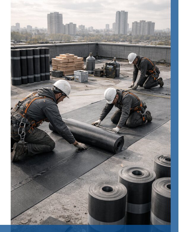 Монтаж мягкой кровли под ключ в Кизляре от 457 р. | ВЫСОТНИК-Кзр