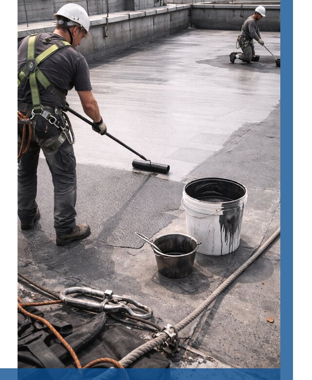 Гидроизоляция кровли жидкой резиной в Кизляре от 508 р. | ВЫСОТНИК-Кзр