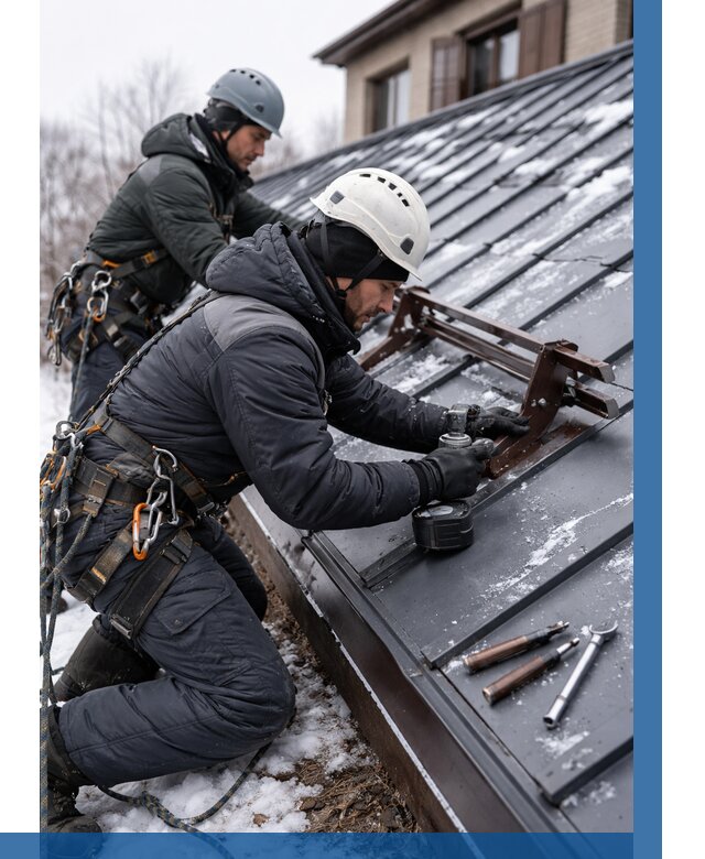 Монтаж снегозадержателей в Кизляре от 457 р. | ВЫСОТНИК-Кзр