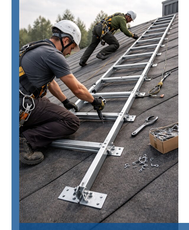 Профессиональный монтаж кровельной лестницы в Кизляре под ключ