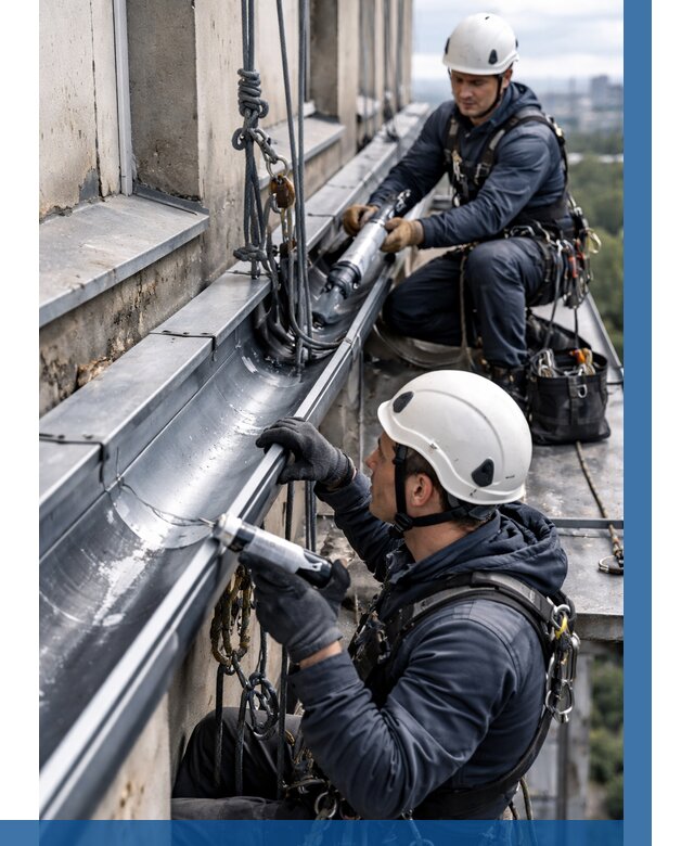 Ремонт водосточных желобов в Кизляре от 6605 р. | ВЫСОТНИК-Кзр