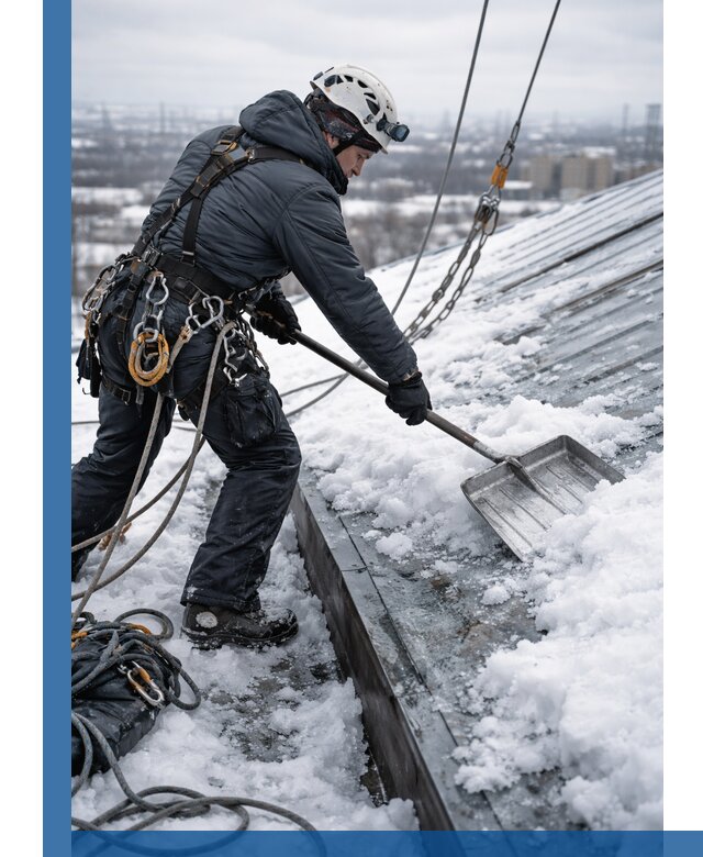 Профессиональная очистка кровли от снега и наледи в Кизляре