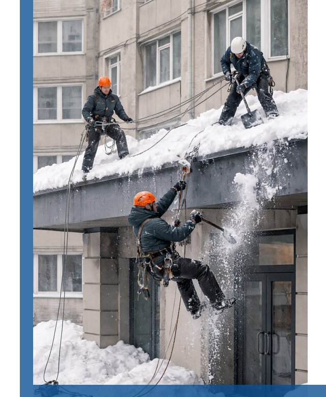 Безопасная очистка навесов от снега в Кизляре круглогодично