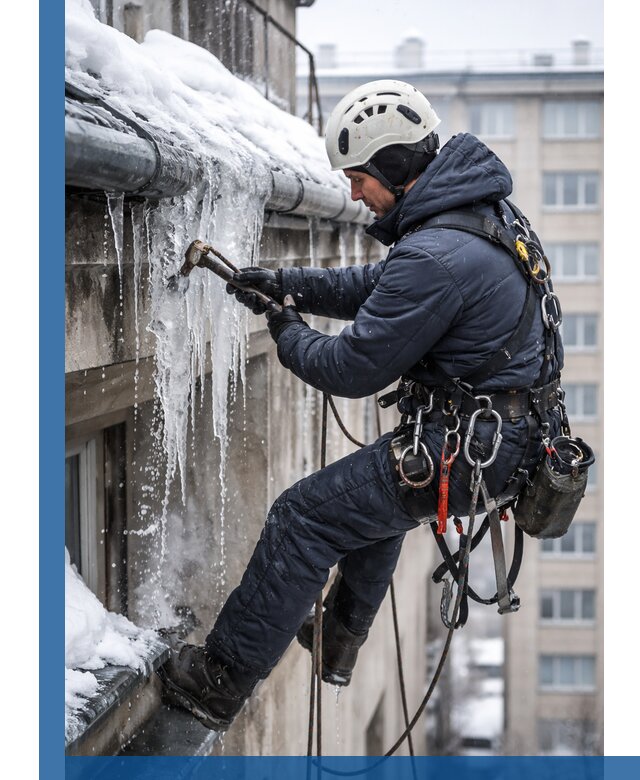 Удаление наледи и чистка водостоков в Кизляре оперативно и безопасно
