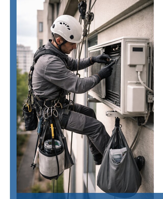 Обслуживание внешнего блока кондиционера в Кизляре профессионально