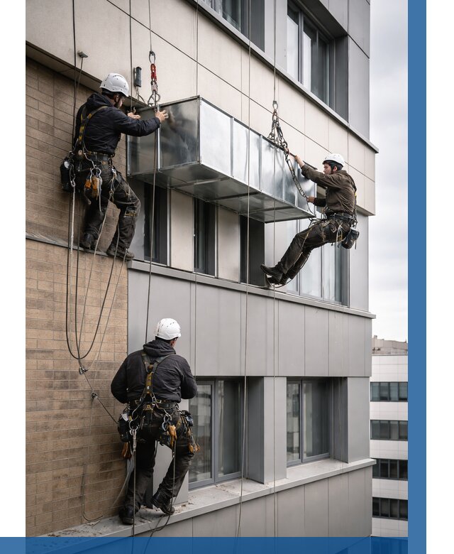 Монтаж воздуховодов на фасаде в Кизляре от 1524 р. | ВЫСОТНИК-Кзр