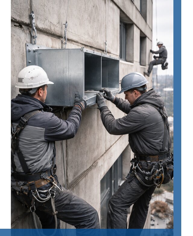 Монтаж вентиляционных коробов в Кизляре от 3048 р. | ВЫСОТНИК-Кзр