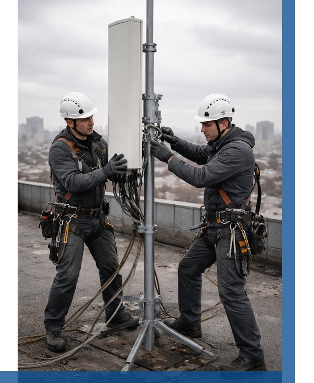 Монтаж антенн связи на крыше в Кизляре от 8637 р. | ВЫСОТНИК-Кзр