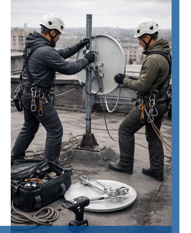 Демонтаж антенн на крыше в Кизляре от 4572 р. | ВЫСОТНИК-Кзр