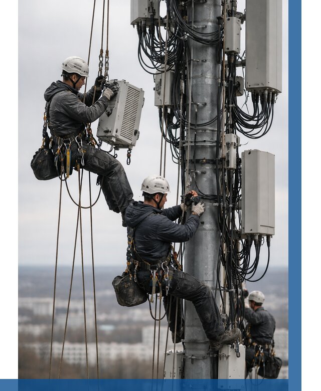 Монтаж оборудования связи на мачте в Кизляре от 7621 р. | ВЫСОТНИК-Кзр
