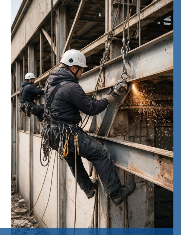 Демонтаж металлоконструкций на высоте в Кизляре от 6605р. |ВЫСОТНИК-Кзр