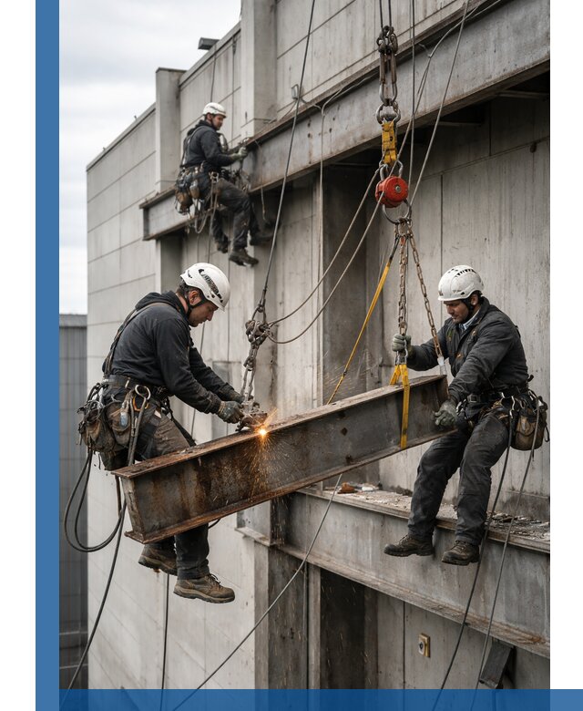 Демонтаж металлоконструкций на высоте в Кизляре под ключ