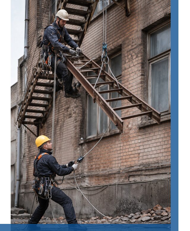 Демонтаж пожарной лестницы в Кизляре от 12193 р. | ВЫСОТНИК-Кзр