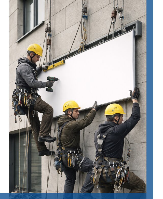 Монтаж рекламной вывески в Кизляре от 8129 р. | ВЫСОТНИК-Кзр