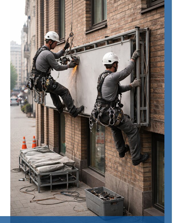 Демонтаж рекламной вывески в Кизляре от 6605 р. | ВЫСОТНИК-Кзр