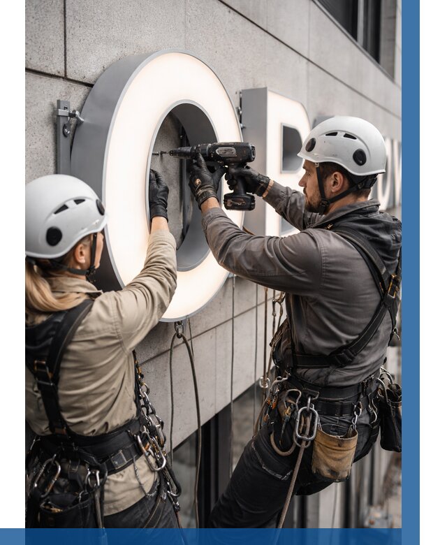 Монтаж световых букв в Кизляре от 3048 р. под ключ ВЫСОТНИК-Кзр